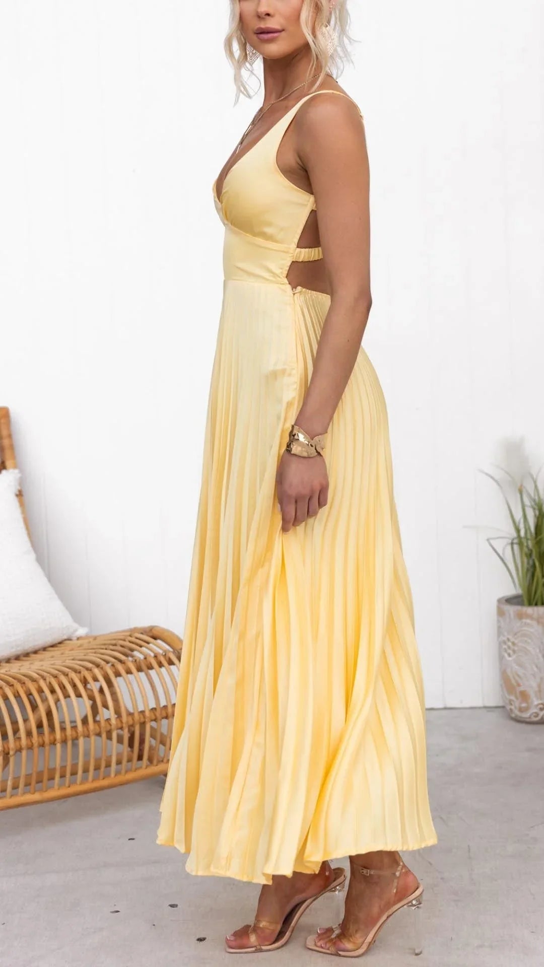 Image of Catherine | Women's Sleeveless A-Line Maxi Dress