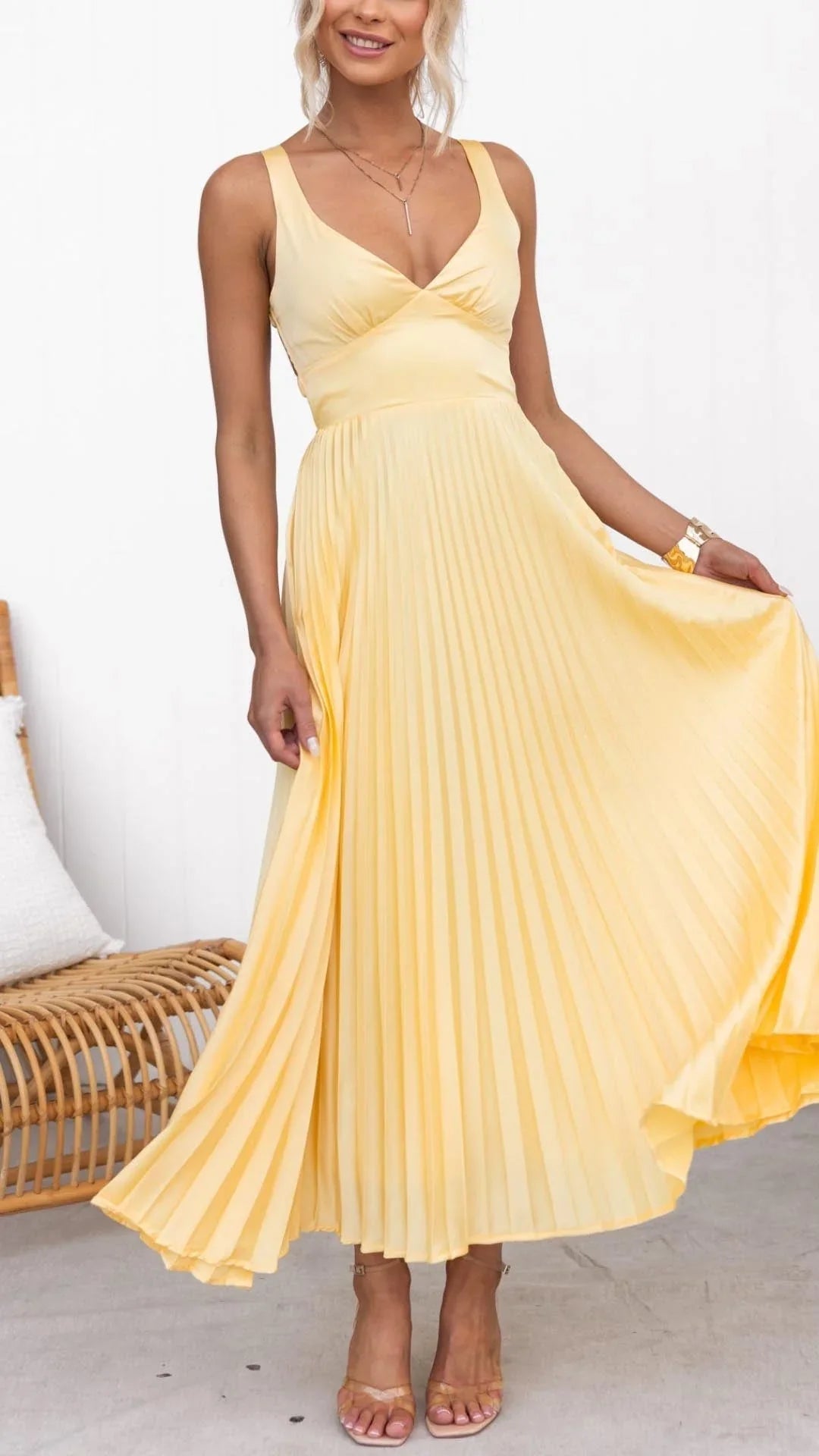 Image of Catherine | Women's Sleeveless A-Line Maxi Dress