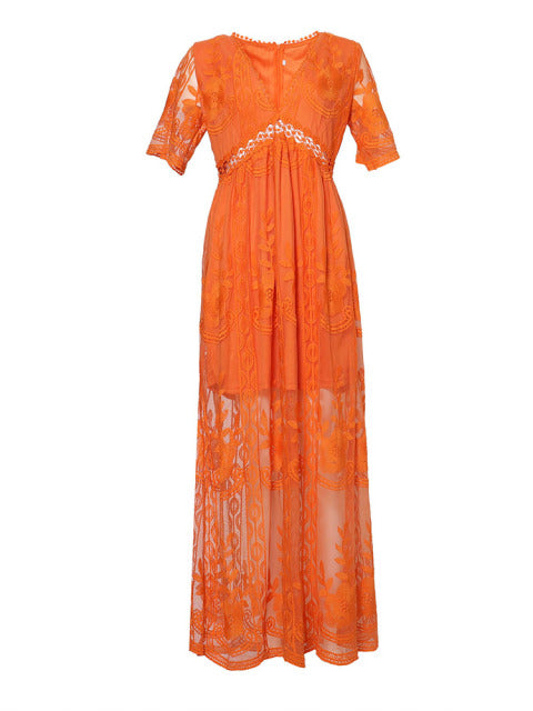 Image of Catherine | Women's V-Neck Maxi Dress