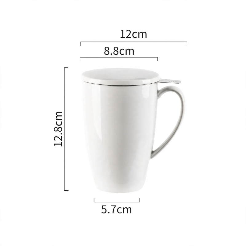Ceramic Coffee Mug with Tea Strainer