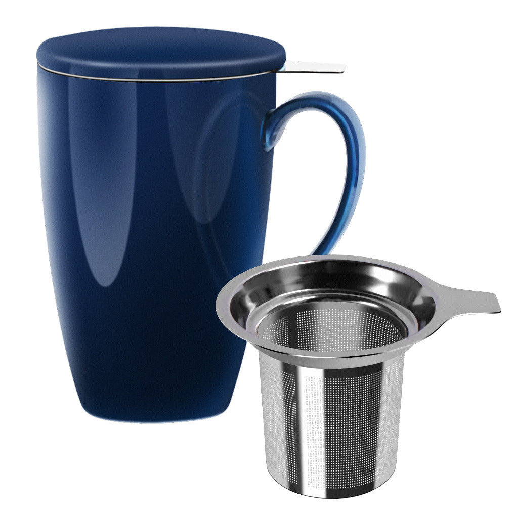 Ceramic Coffee Mug with Tea Strainer