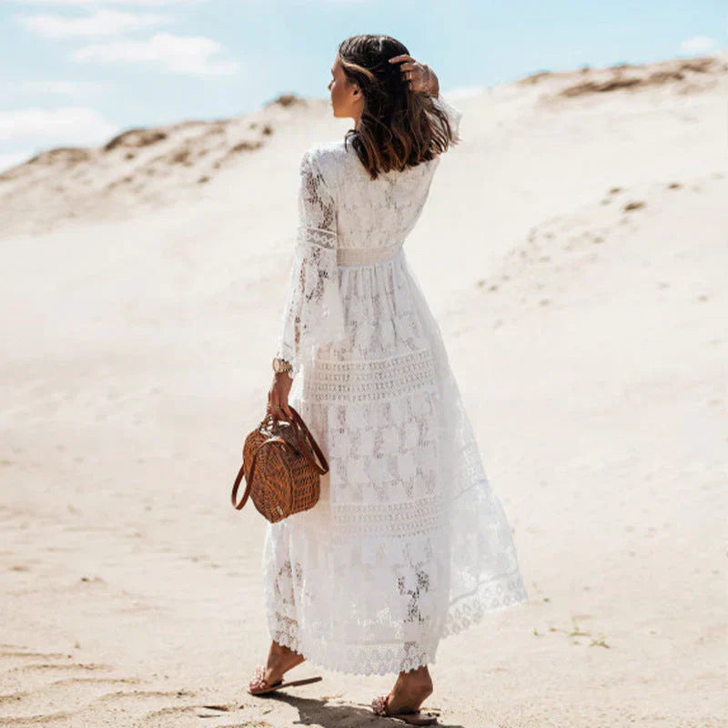Image of Charlene | Women's Long Sleeve Lace Maxi Dress
