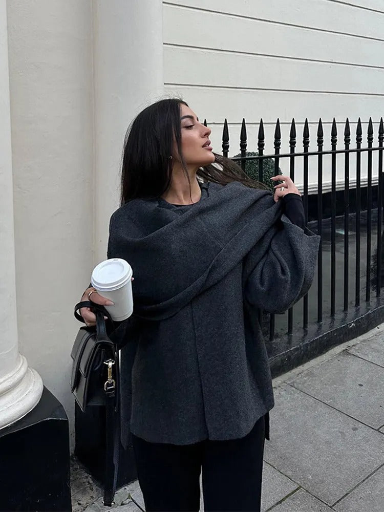 Chic & Warm Asymmetrical Poncho