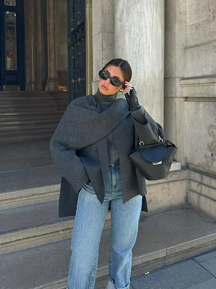 Chic & Warm Asymmetrical Poncho