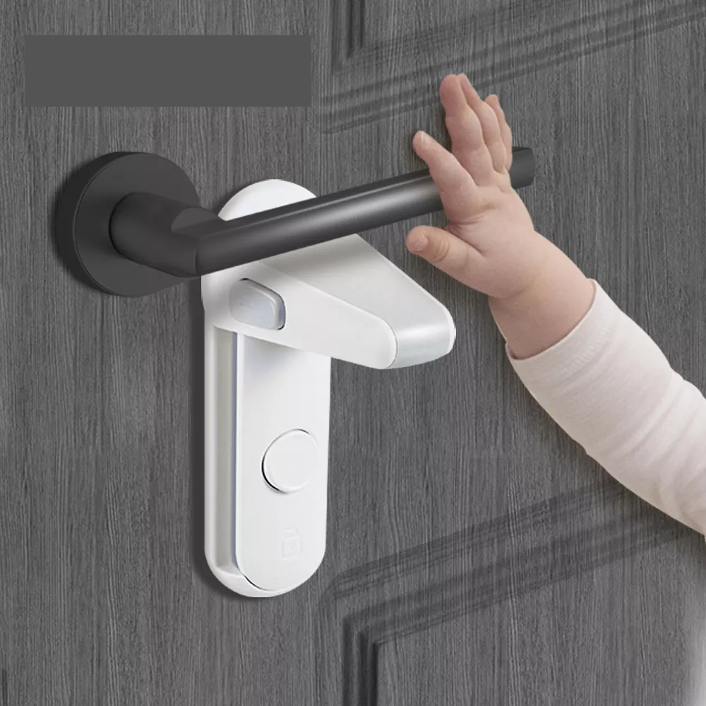 Childproof Door Lever Lock for Baby Safety - Easy Install