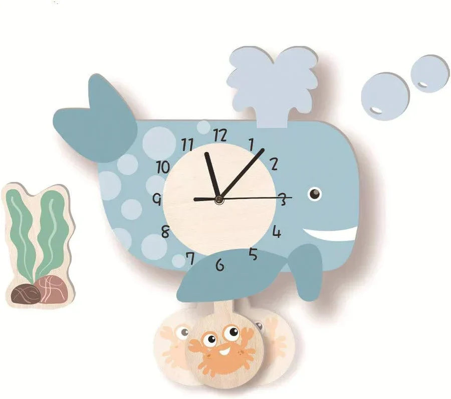Children's Pendulum Clock with Animal Designs | Fun Decoration for Children's Rooms