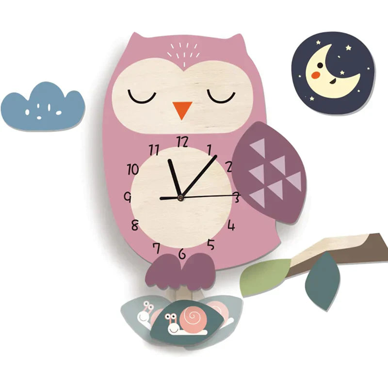 Children's Pendulum Clock with Animal Designs | Fun Decoration for Children's Rooms