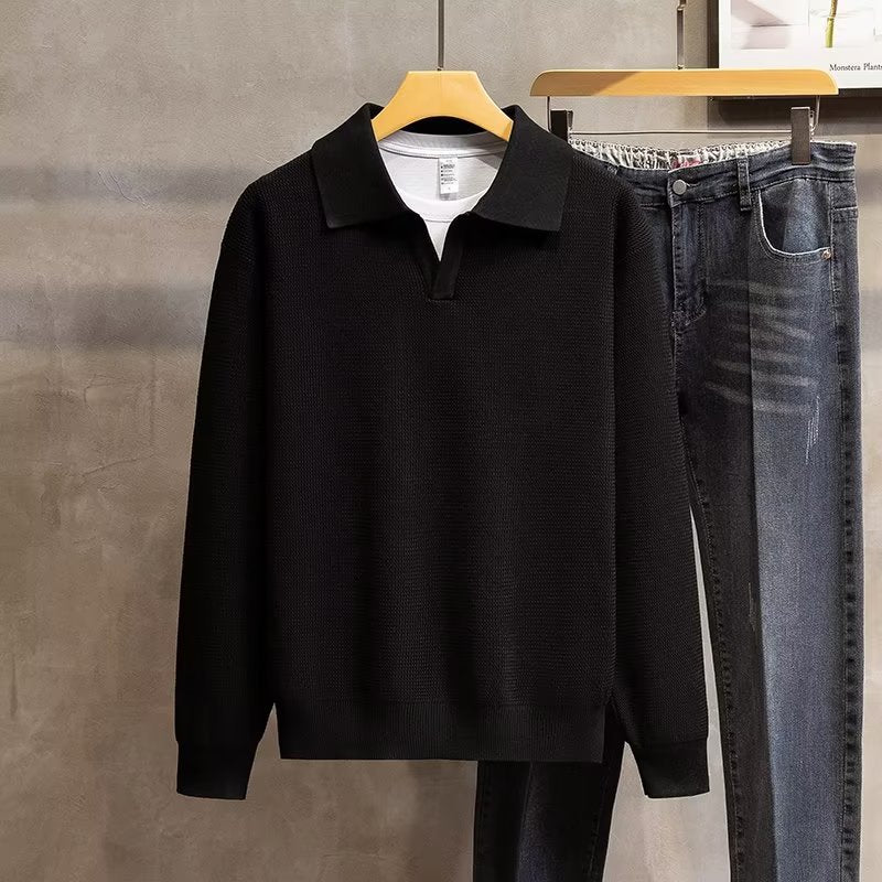 Image of Chris | Men's Collared Pullover Sweater