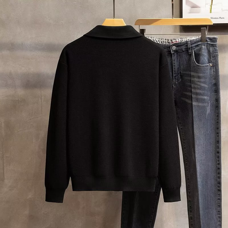 Image of Chris | Men's Collared Pullover Sweater