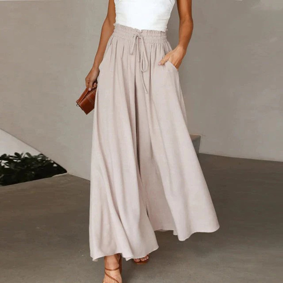 Image of Christina | Women's High-Waisted Wide Leg Trousers
