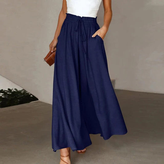 Image of Christina | Women's High-Waisted Wide Leg Trousers