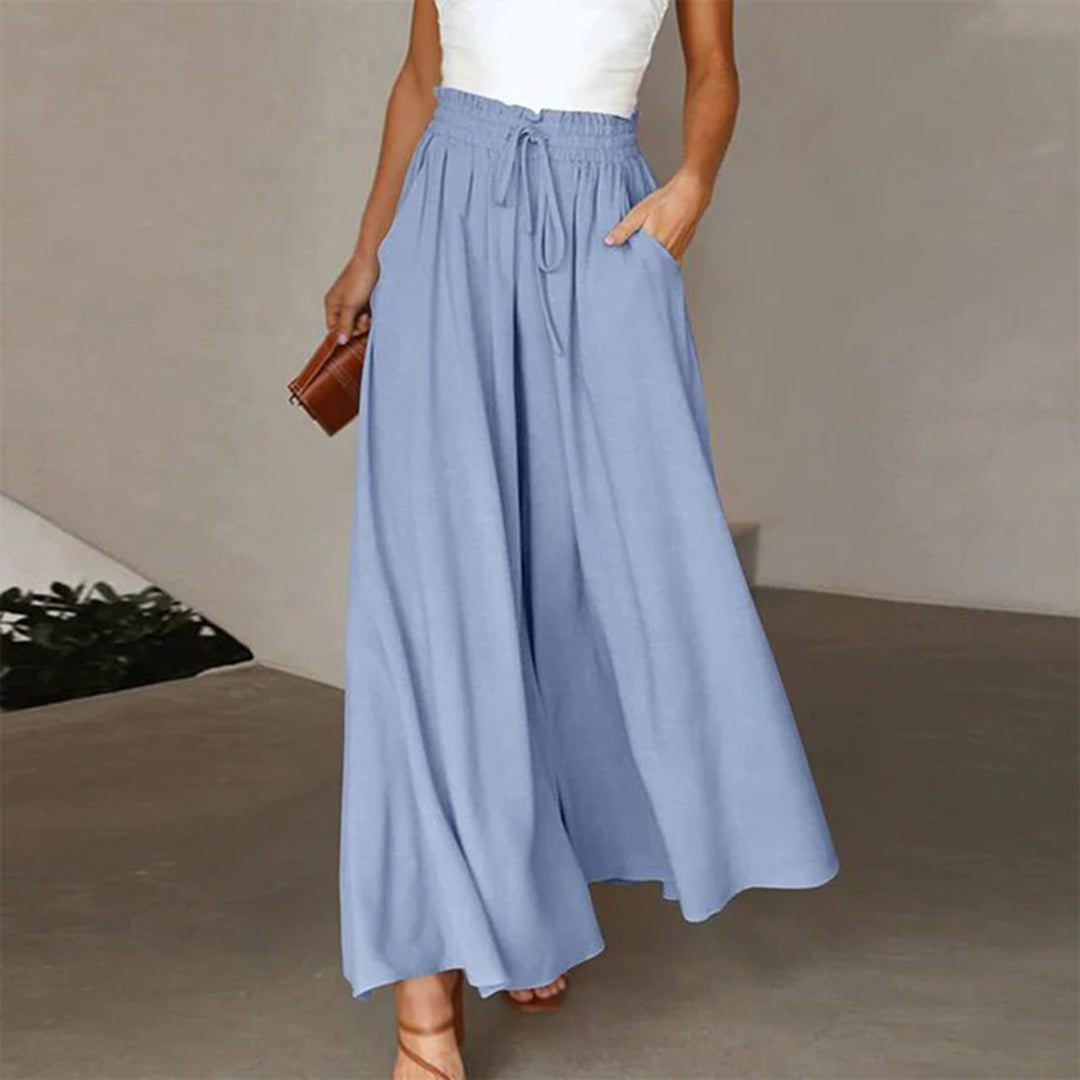 Image of Christina | Women's High-Waisted Wide Leg Trousers