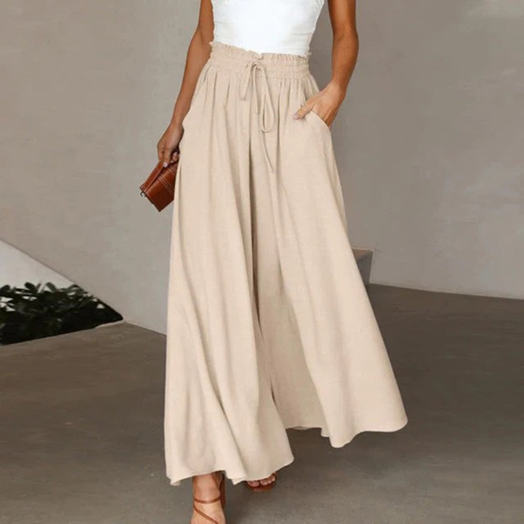 Image of Christina | Women's High-Waisted Wide Leg Trousers