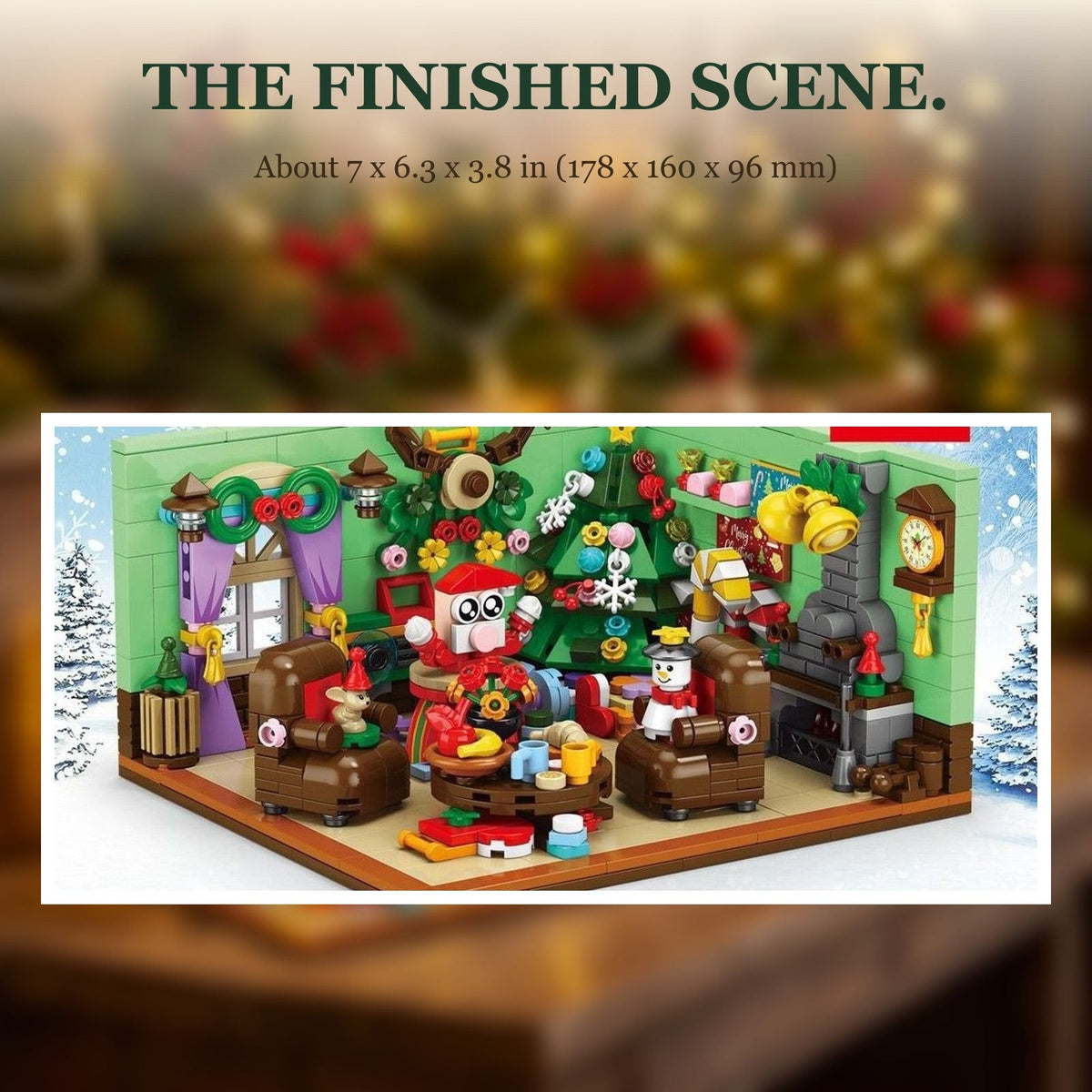 Santa's Living Room Brick Advent Calendar, 669 Pieces, 24 Mini Boxes