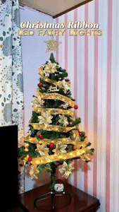 Christmas Ribbon Fairy Lights for Decoration