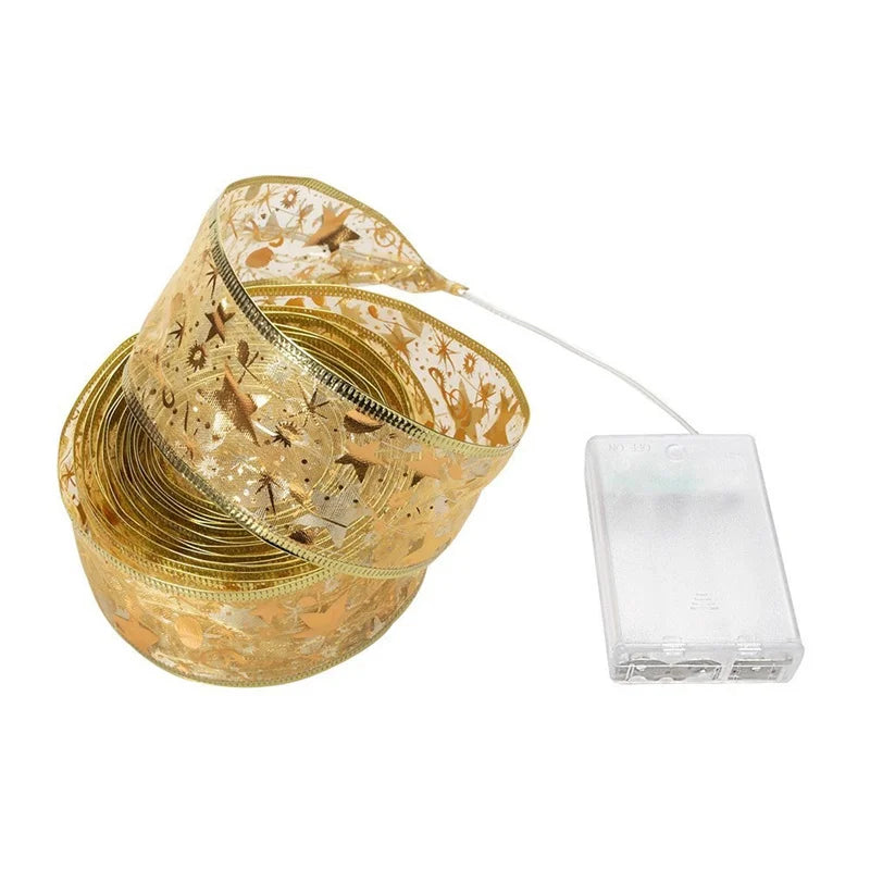 Christmas Ribbon Fairy Lights for Decoration
