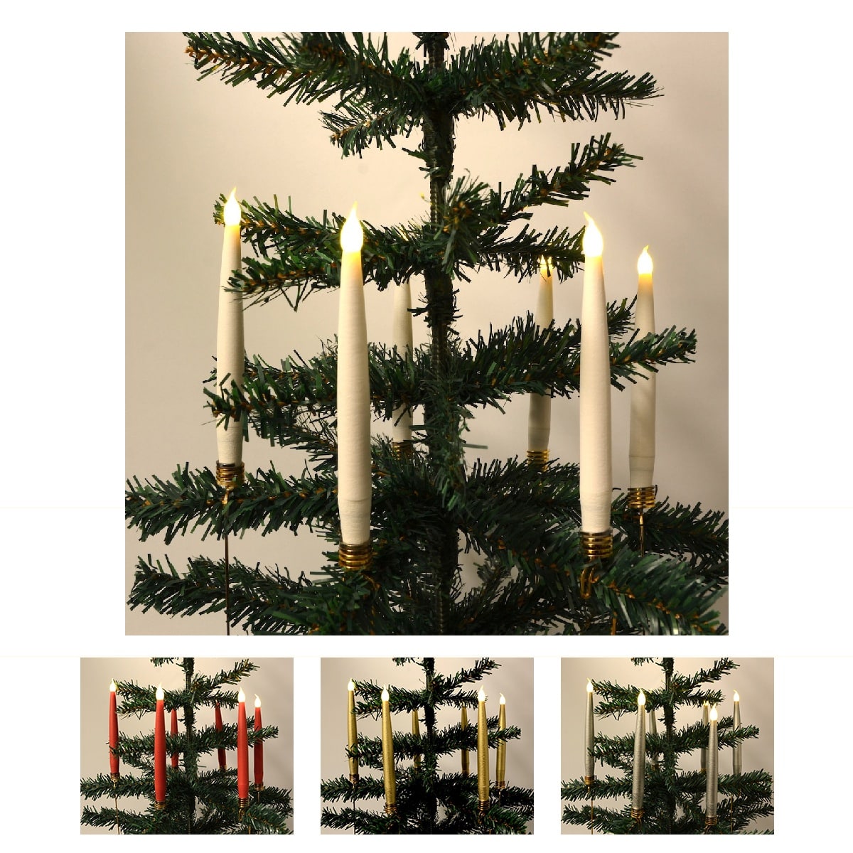 Christmas Tree Lights LED 20 pcs. Wireless including Remote Control & Clips - fits most Georg Jensen candle holders etc.