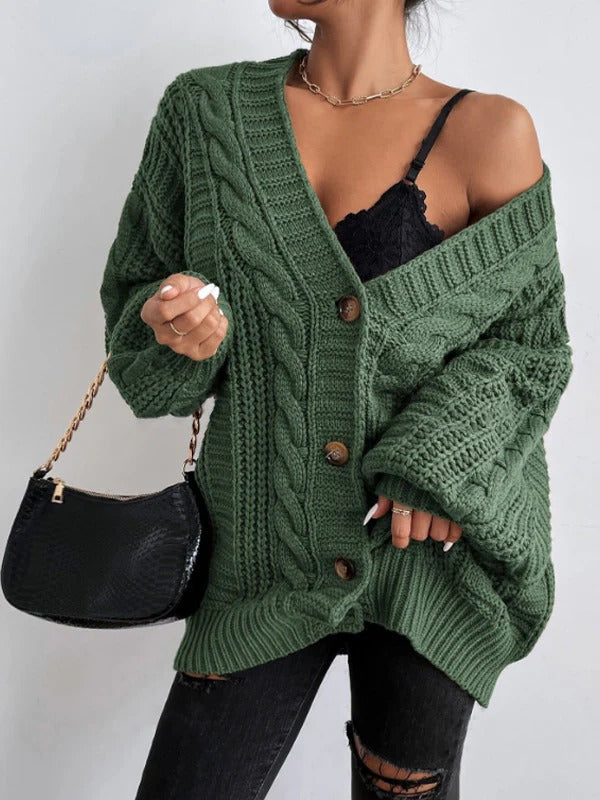 Image of Cindy | Women's Oversized Cable Knit Cardigan