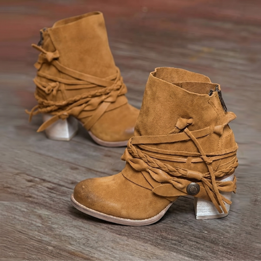 Clara | Women's Heeled Boho Ankle Boots - Image 1