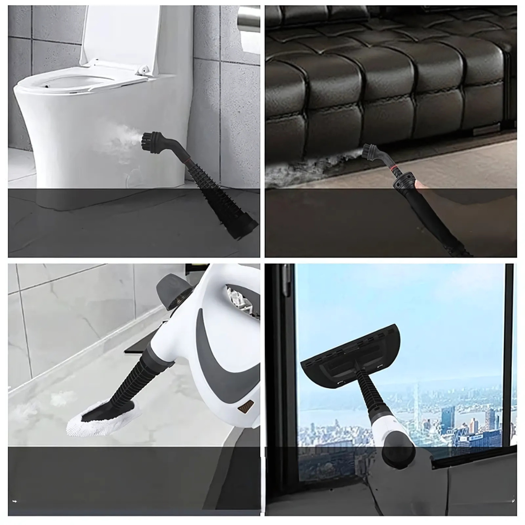 Cleaner Pro° PowerSteam: Multifunctional, Powerful Home Steam Cleaner Set
