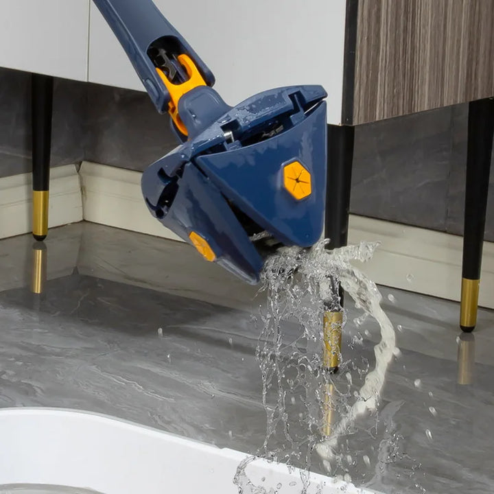 Cleaner Pro° Triangle Mop: Long Handle Adjustable Triangle 360 Cleaning Mop