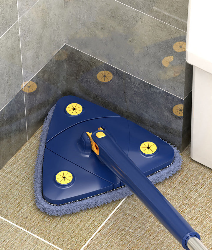 Cleaner Pro° Triangle Mop: Long Handle Adjustable Triangle 360 Cleaning Mop