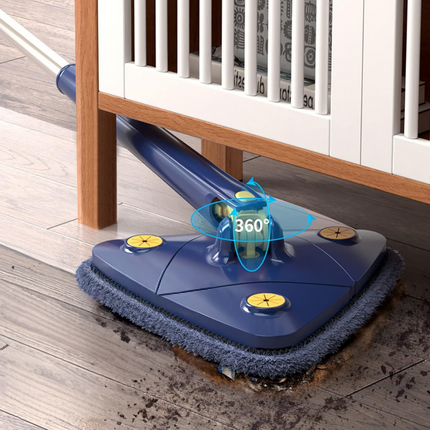 Cleaner Pro° Triangle Mop: Long Handle Adjustable Triangle 360 Cleaning Mop