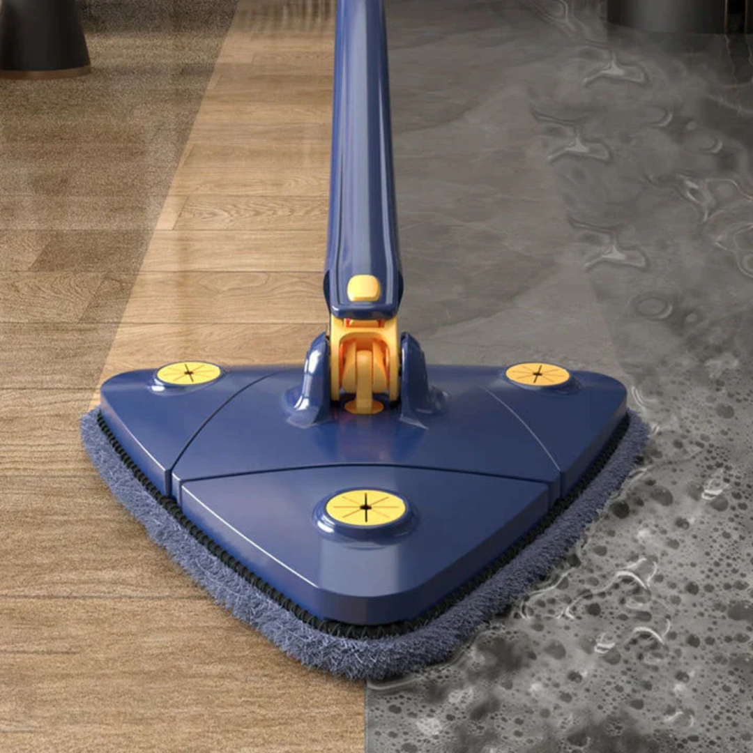 Cleaner Pro° Triangle Mop: Long Handle Adjustable Triangle 360 Cleaning Mop
