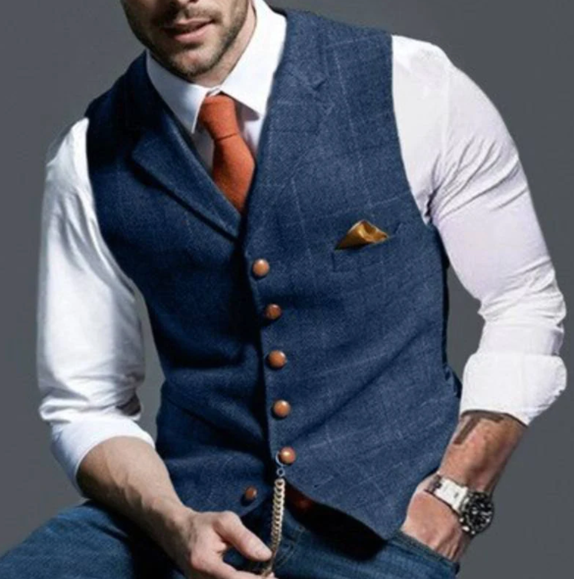 Image of Cole | Men's Slim Fit Blazer Vest
