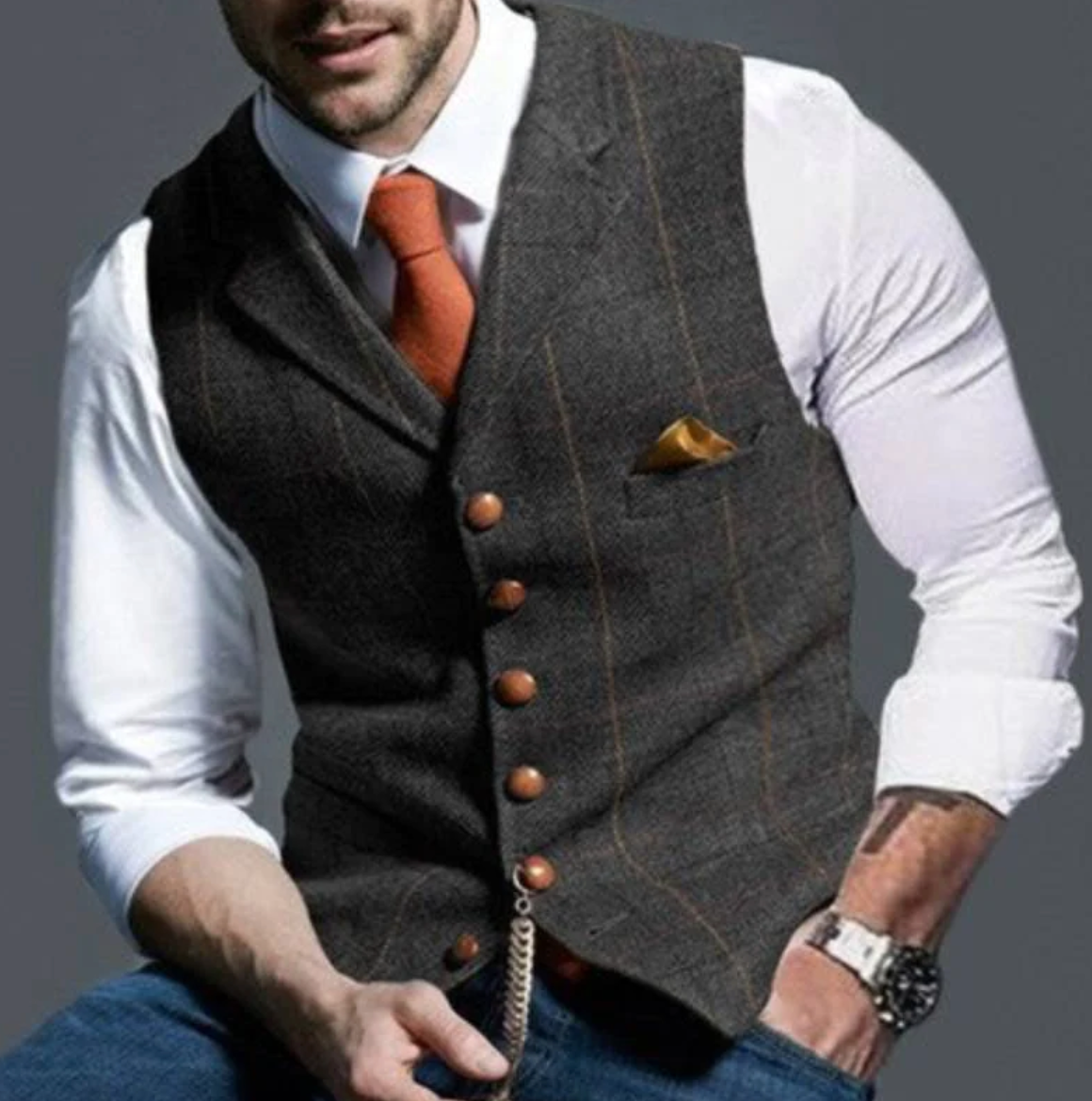 Image of Cole | Men's Slim Fit Blazer Vest