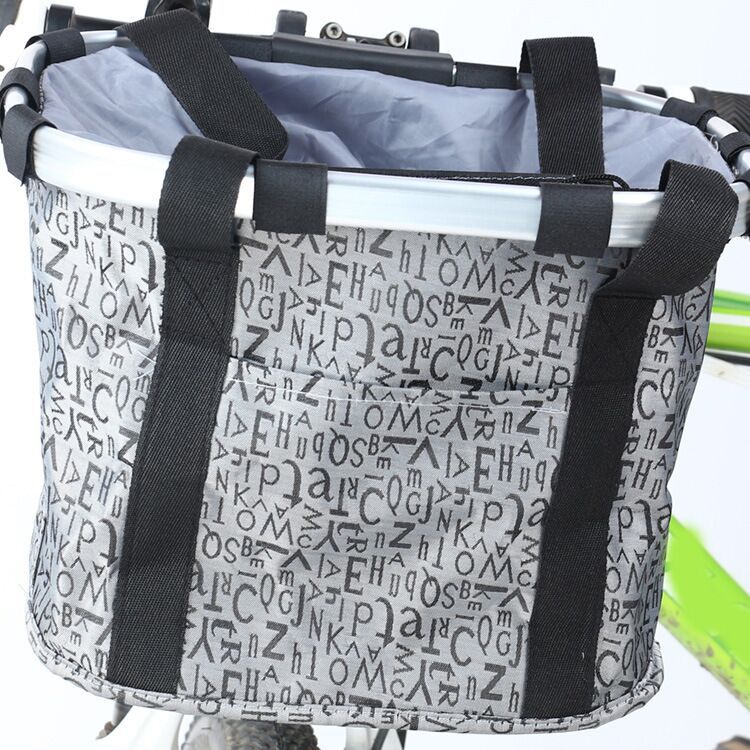 Collapsible Insulated Front Bike Basket with Quick-Release Mount and Waterproof Liner