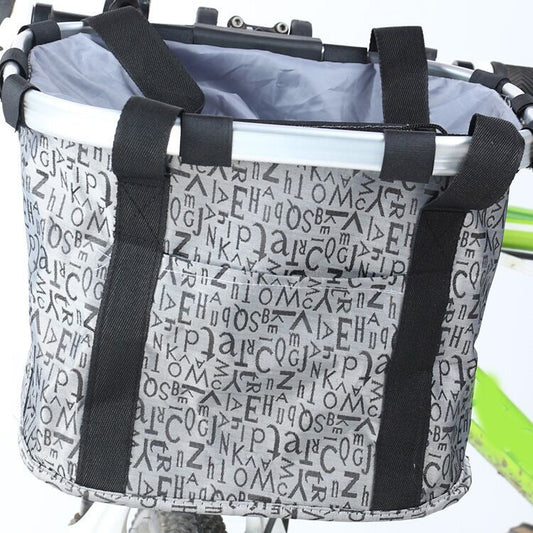 Collapsible Insulated Front Bike Basket with Quick-Release Mount and Waterproof Liner