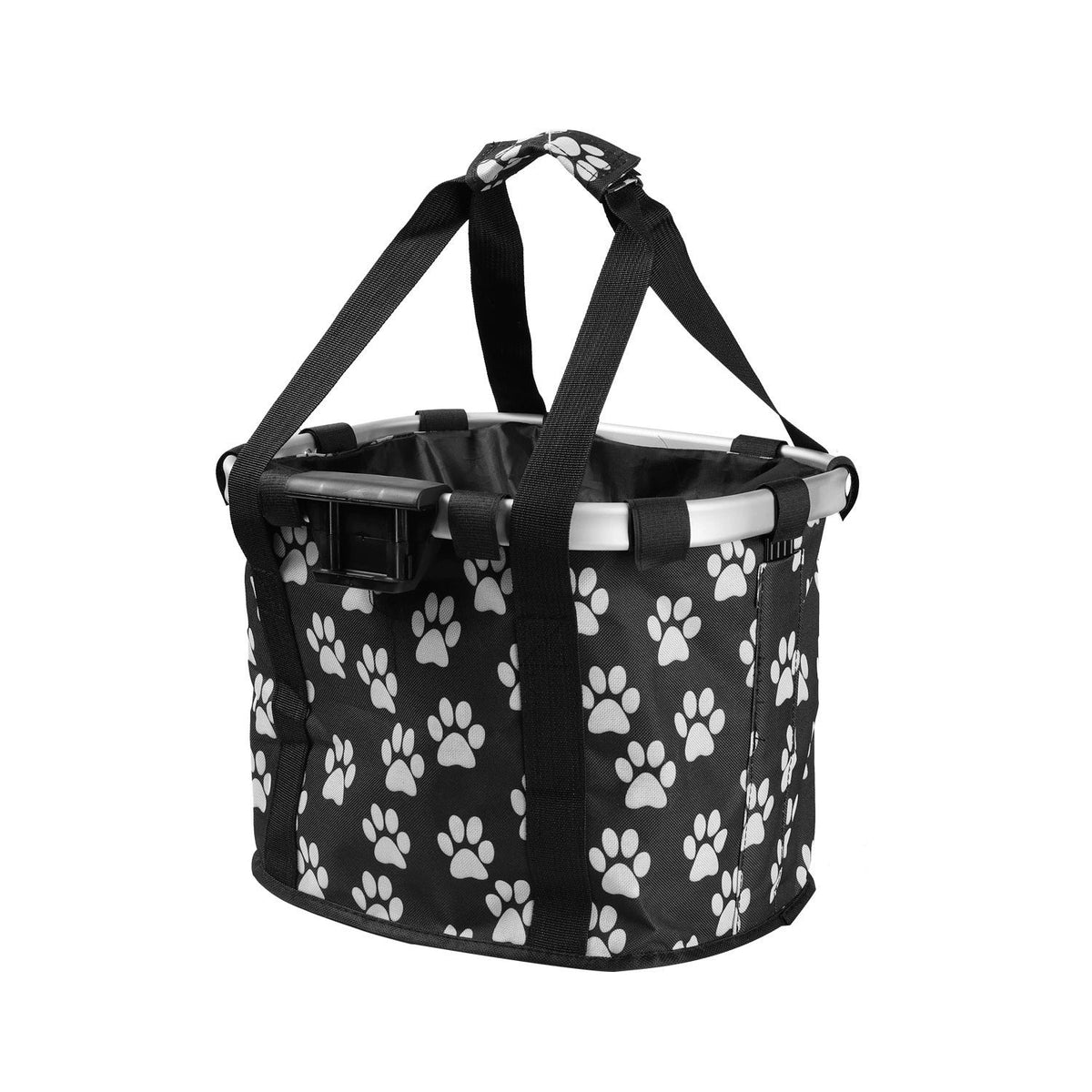 Collapsible Insulated Front Bike Basket with Quick-Release Mount and Waterproof Liner