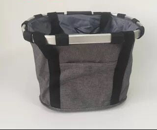 Collapsible Insulated Front Bike Basket with Quick-Release Mount and Waterproof Liner