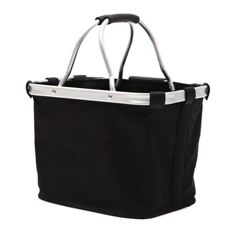 Collapsible Insulated Front Bike Basket with Quick-Release Mount and Waterproof Liner