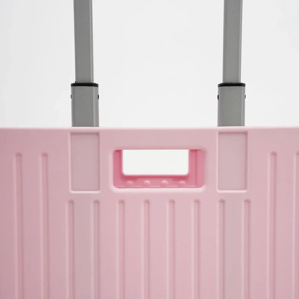 Collapsible Rolling Storage Crate with Swivel or Stair Wheels