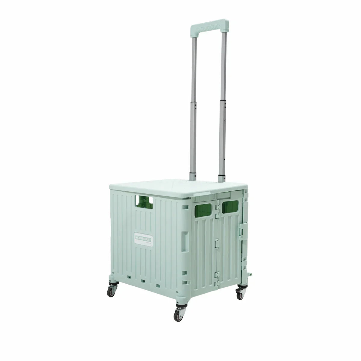 Collapsible Rolling Storage Crate with Swivel or Stair Wheels