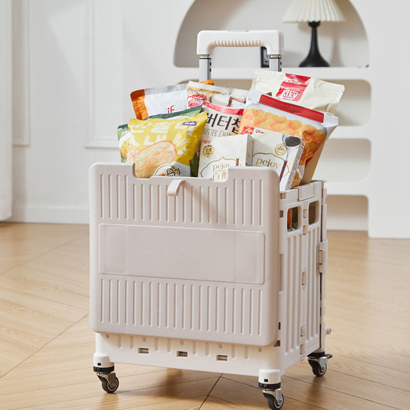 Collapsible Rolling Storage Crate with Swivel or Stair Wheels