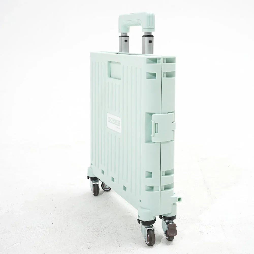 Collapsible Rolling Storage Crate with Swivel or Stair Wheels
