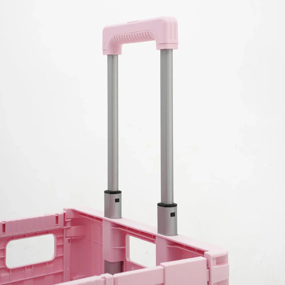 Collapsible Rolling Storage Crate with Swivel or Stair Wheels