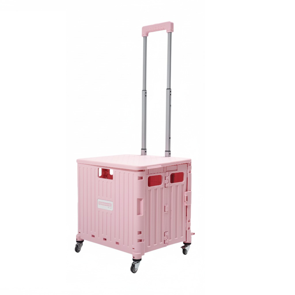 Collapsible Rolling Storage Crate with Swivel or Stair Wheels