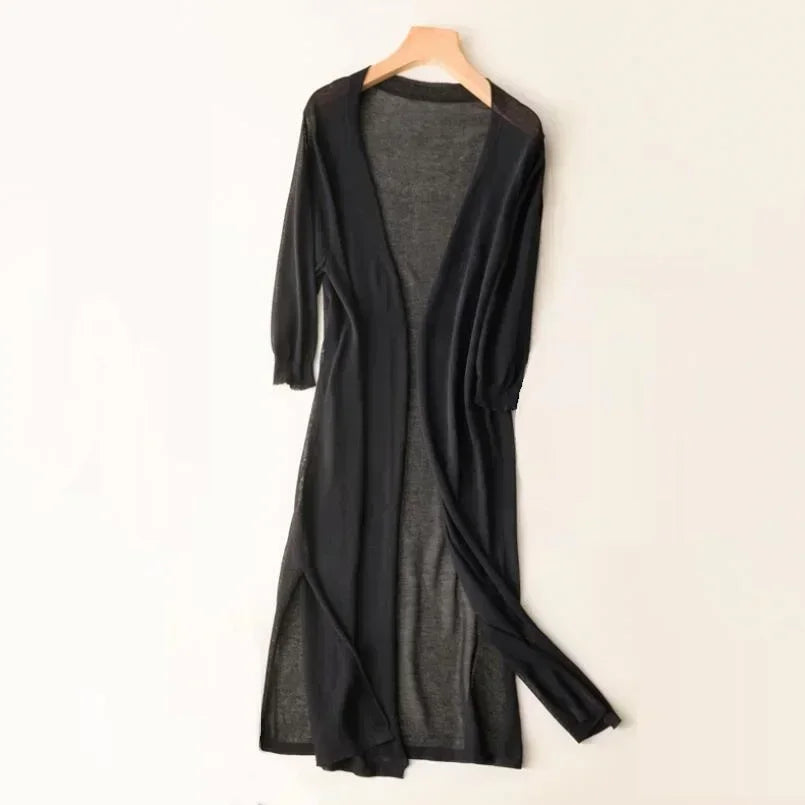 Image of Colleen | Women's Long Open Front Cardigan