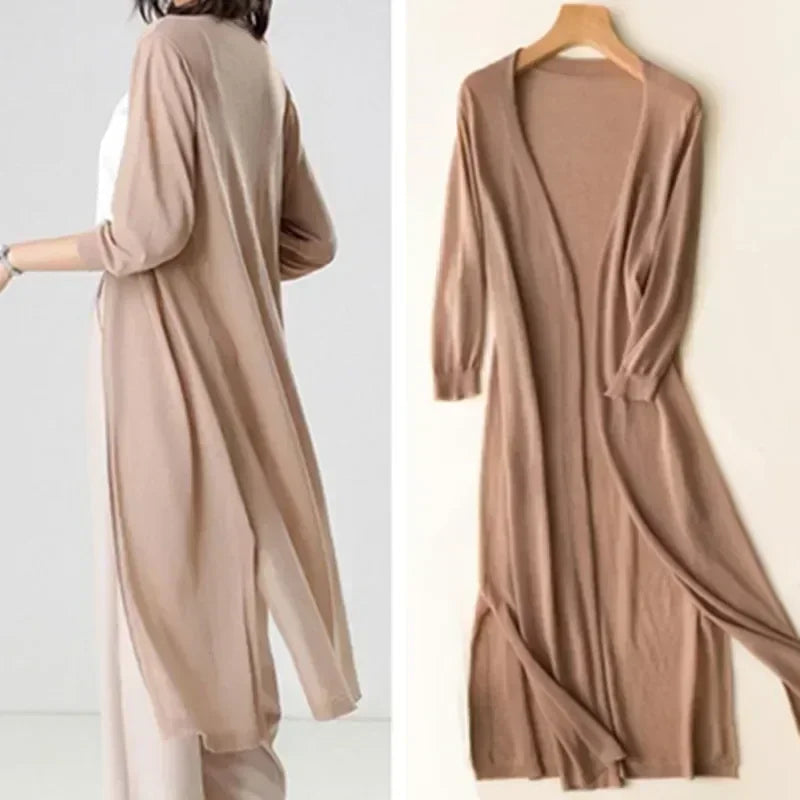 Image of Colleen | Women's Long Open Front Cardigan