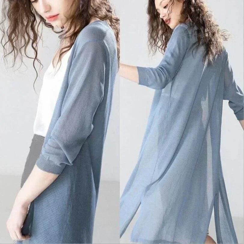 Image of Colleen | Women's Long Open Front Cardigan