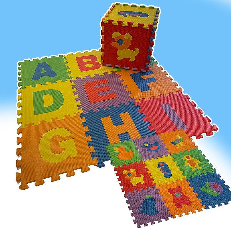 Colorful Soft Puzzle Mat / Play Mat - choose between animal motifs or letters