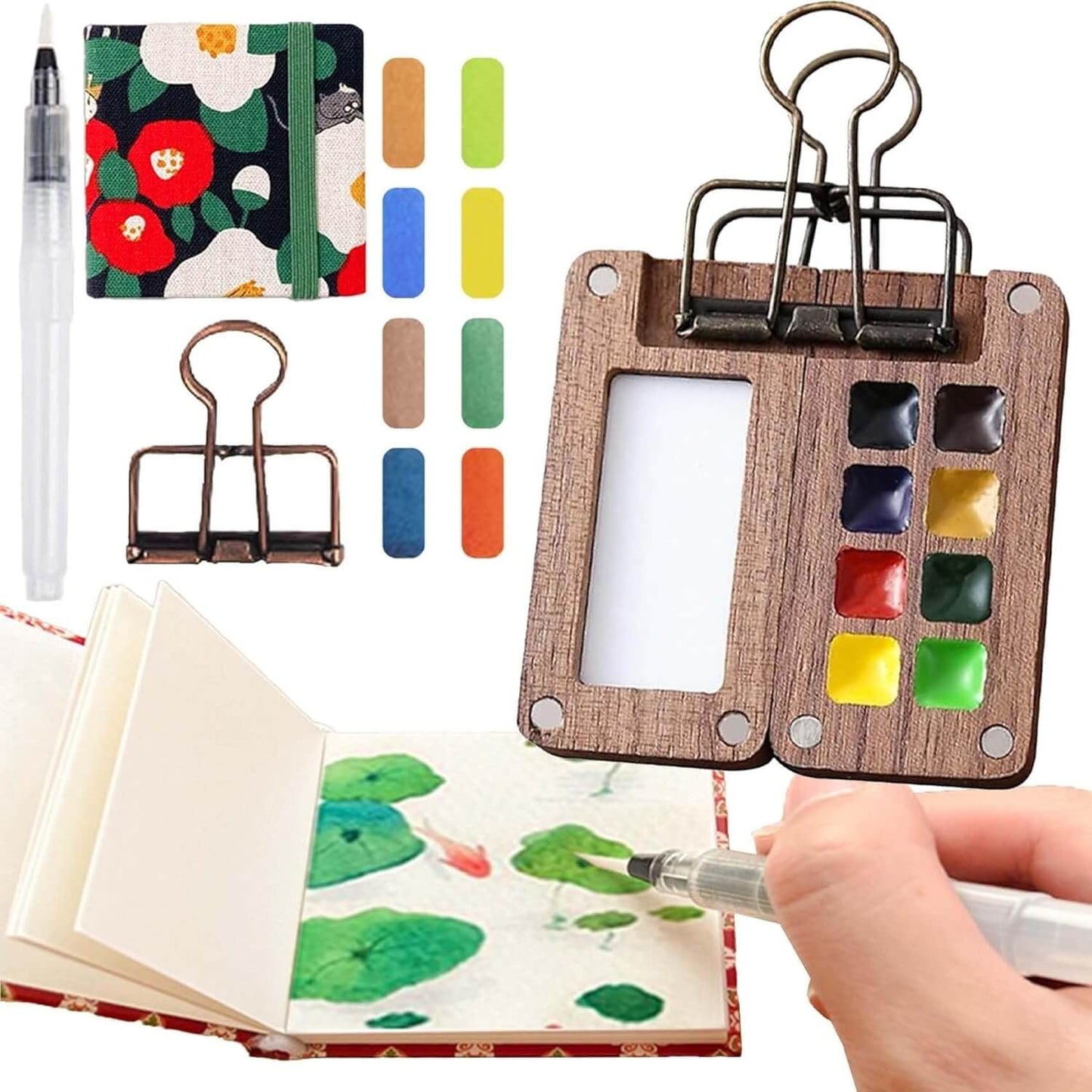 Compact ArtPod Watercolor Set for Creativity on the Go
