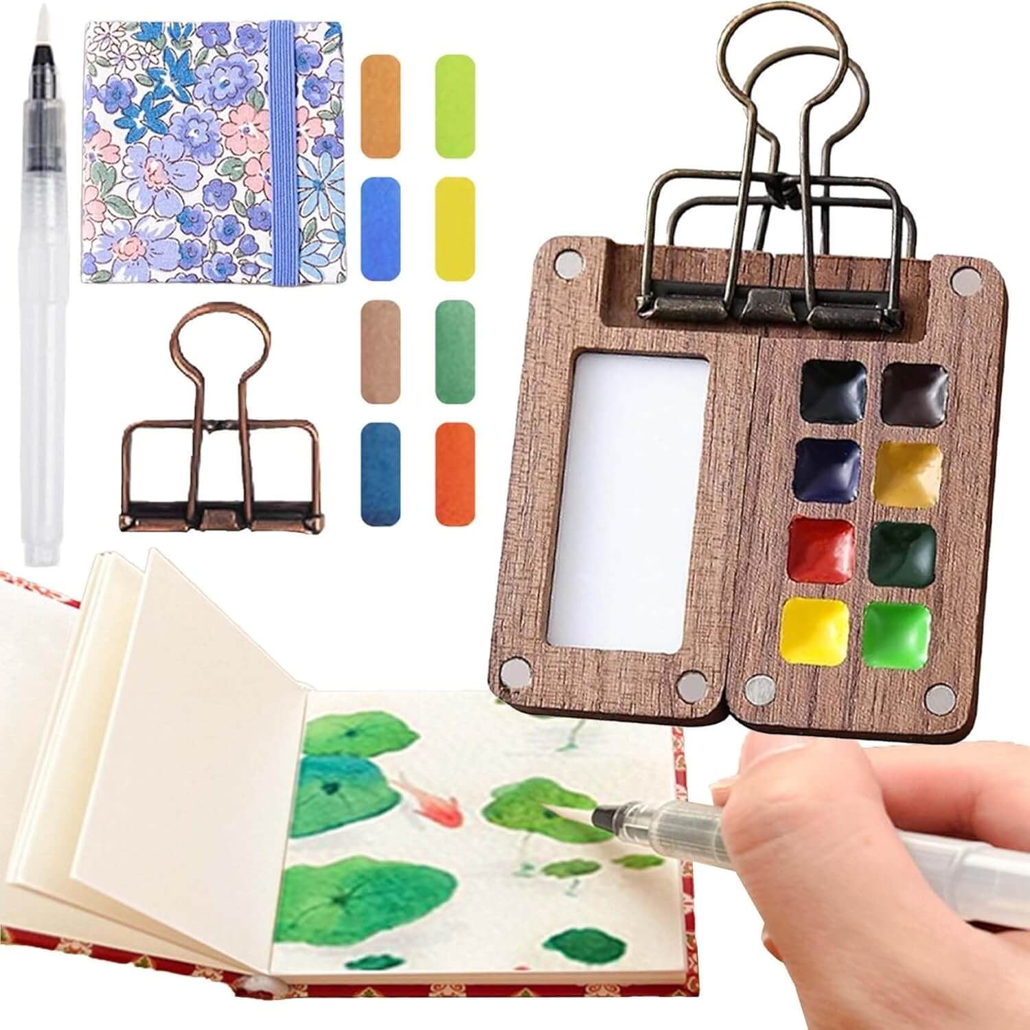 Compact ArtPod Watercolor Set for Creativity on the Go