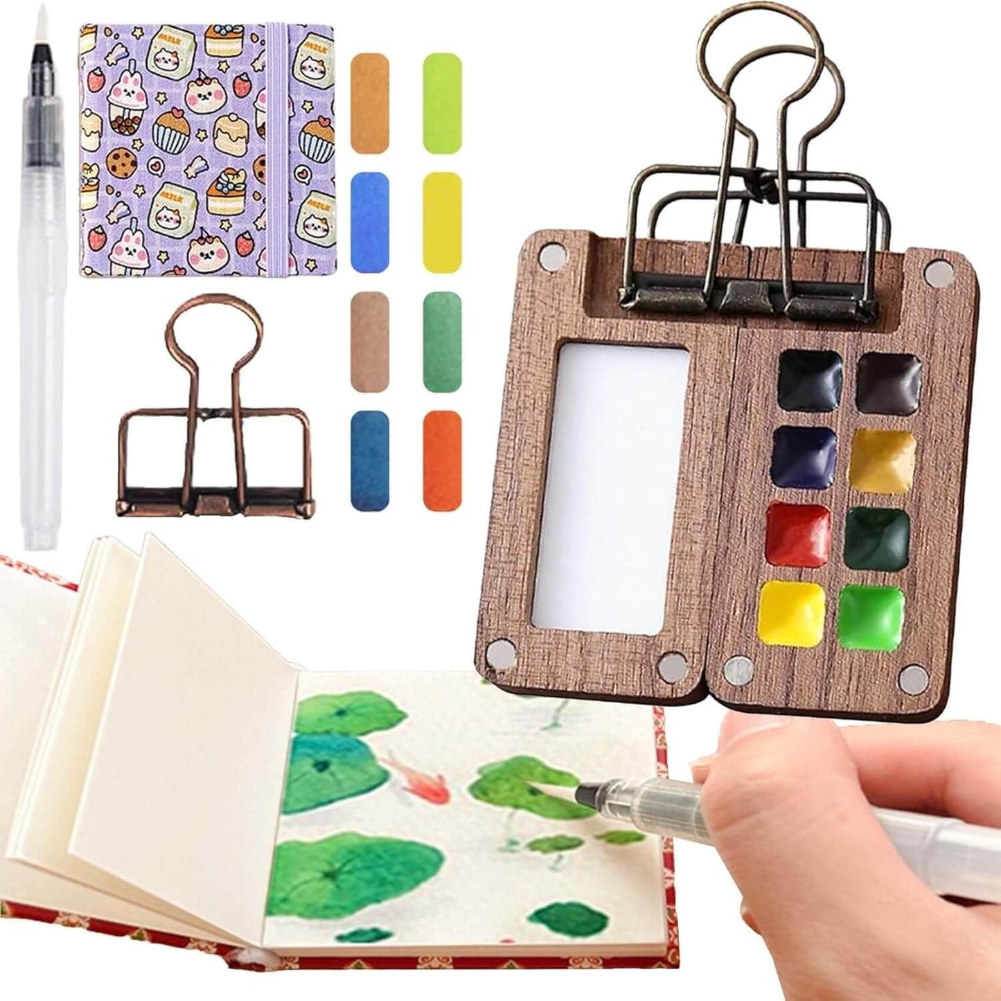Compact ArtPod Watercolor Set for Creativity on the Go