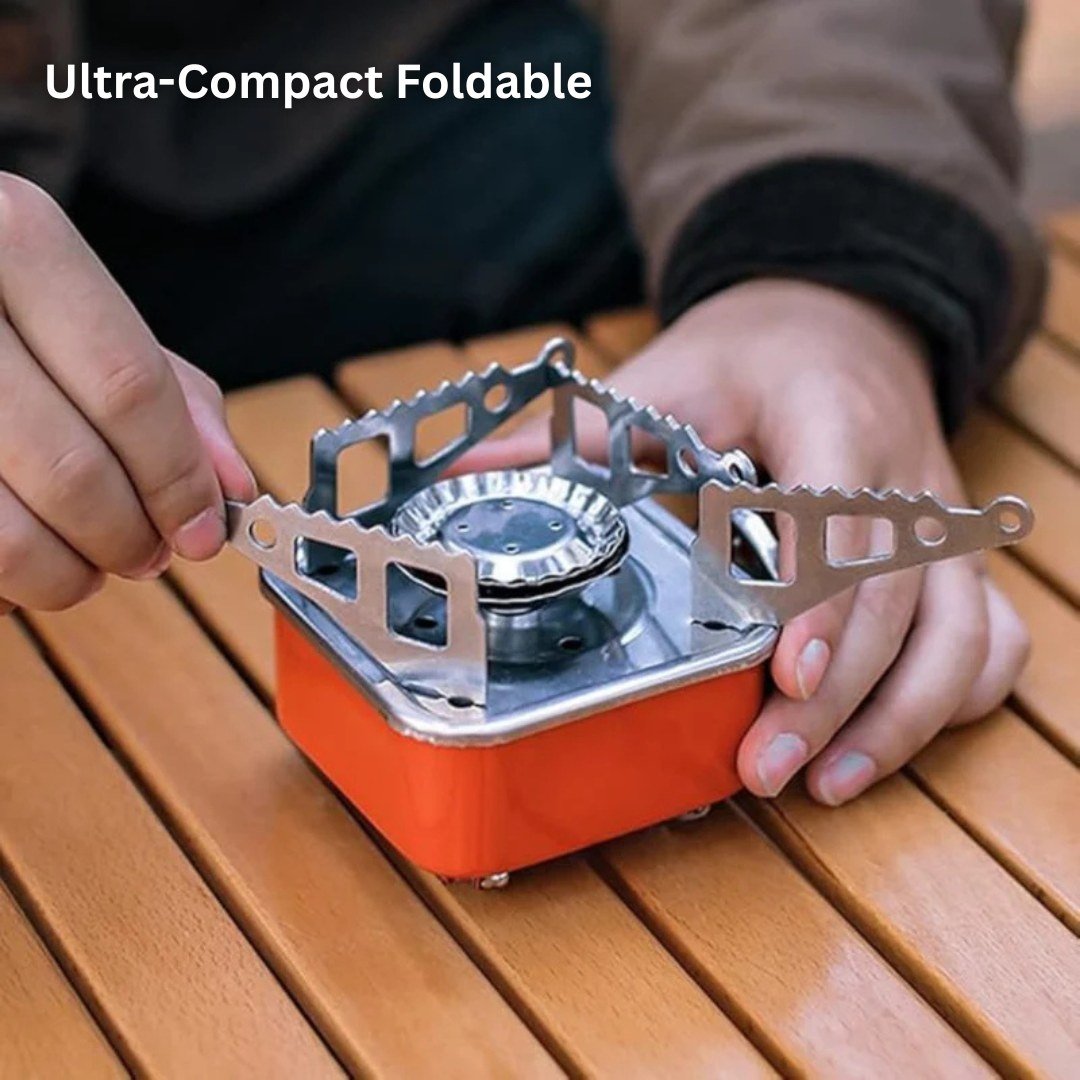 Compact Foldable Gas Stove for Outdoor Cooking
