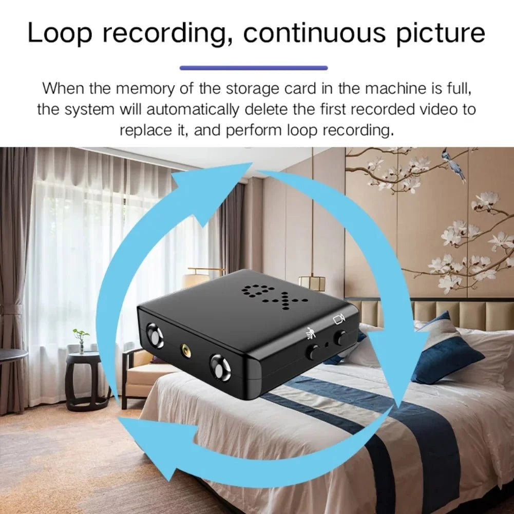 Compact Micro HD WiFi Camera with Audio and Night Vision